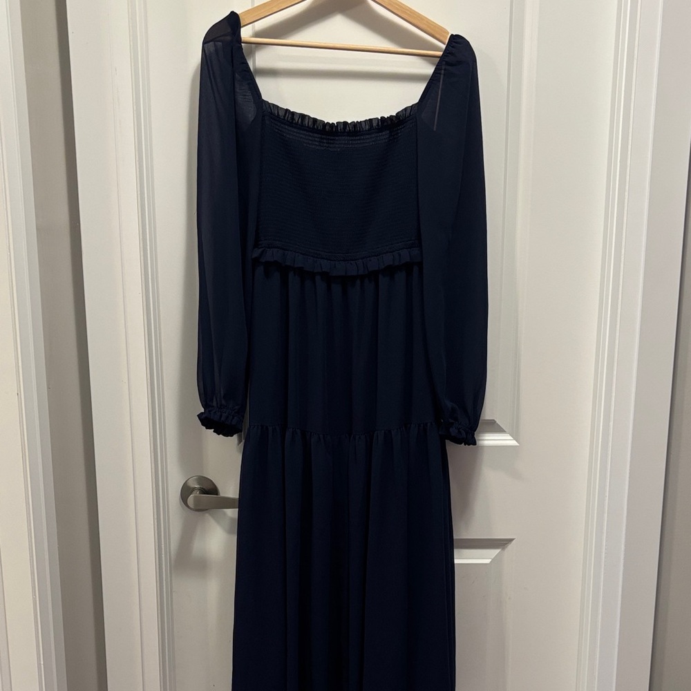 Wilfred navy maxi dress